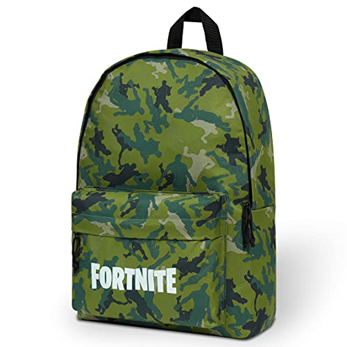 Fortnite Mochilas Escolares, Mochilas Escolares Juveniles de Gran Capacidad, Material Escolar con Merchandising Oficial (Camo Verde)