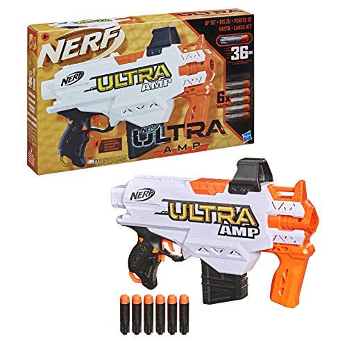 Hasbro Lanzador motorizado Amp, Clip, 6, Compatible Solo con Dardos Nerf Ultra, Multicolor (F0954U50)