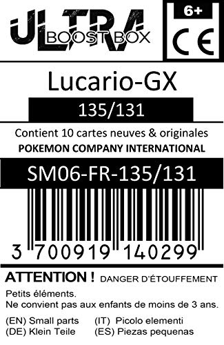 Lucario-GX 135/131 ARC en Ciel Secrète - #myboost X Soleil & Lune 6 Lumière Interdite - Coffret de 10 Cartes Pokémon Françaises