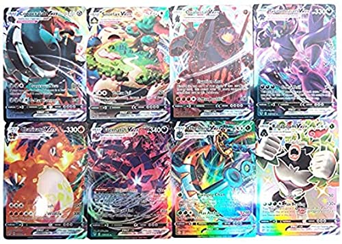 MRZJ Juego de 100 cartas Pokémon VMAX V GX, Flash Trading Puzzle 2021 Nuevo 100VMAX(60V+40VMAX)