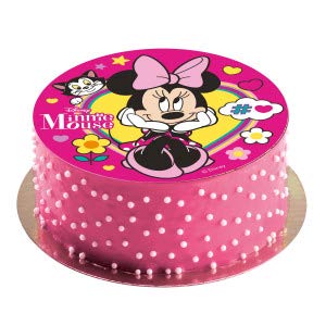 Oblea de Tarta con Diseño Oficial de Minnie Mouse 20cm