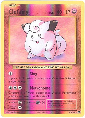 Pokemon - Clefairy (63/108) - Evoluciones XY - Holo inverso