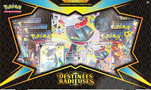 Pokemon Estuche Premium VMAX EB04.5 – Lanssorien o Nostenfer (Modelo Aleatorio) – Juego de Cartas para Jugar y coleccionar POKPRE4501