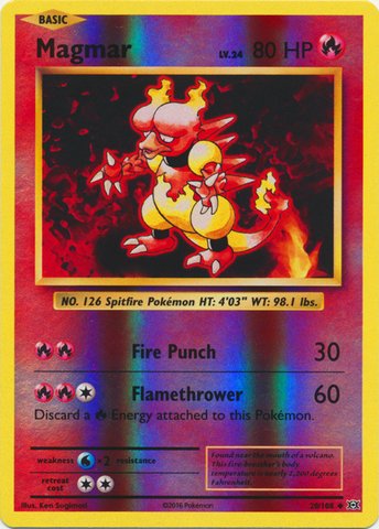 Pokemon - Magmar (20/108) - Evoluciones XY - Holo inverso