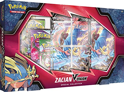 Pokémon Mewtwo / Greninja / Zacian V Union Box, Juego de Cartas para 2 Jugadores a Partir de 6 años, más de 10 Minutos de Tiempo de Juego