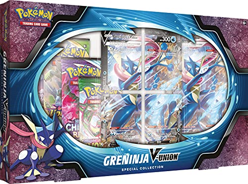 Pokémon Mewtwo / Greninja / Zacian V Union Box, Juego de Cartas para 2 Jugadores a Partir de 6 años, más de 10 Minutos de Tiempo de Juego