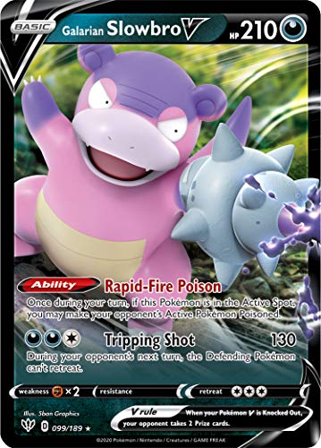 PokéMoN Pokébox febrero 2021 - Juego de Cartas coleccionables (Modelo Aleatorio Flagadoss de Galar – V o Lucario – V o Mew – V) POB39 Multicolor