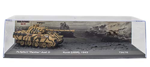 - Lote de 2 Tanques Militares 1:72 World of Tanks: Panther + T3476 Batalla de Kursk URSS 1943 (OT1 + OT2)