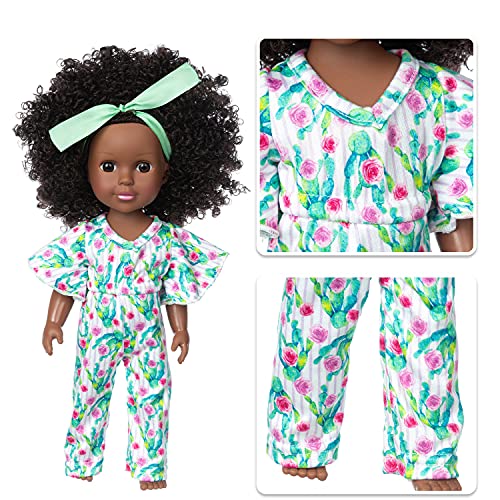 14 Pulgadas Muñeca Negra para Niñas Muñeca Afroamericana Muñecas de Silicona Realista Muñecas Africana Negro Renacido Muñecas del Bebé del Juguete con 2 Piezas de Vestido