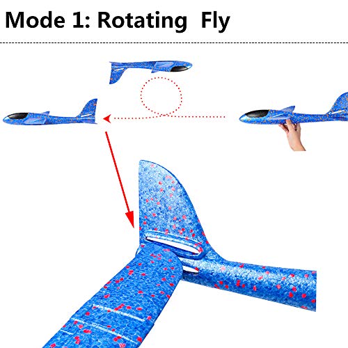 2 piezas Avión de espuma de poliestireno,juguete de avión para niños Planeador de tiro al aire libre Planeador manual Modelo de juego de espuma voladora Regalo de juego para Niño Niña Cumpleaños