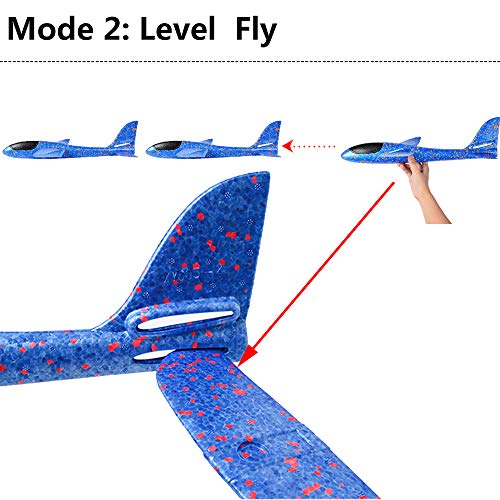 2 piezas Avión de espuma de poliestireno,juguete de avión para niños Planeador de tiro al aire libre Planeador manual Modelo de juego de espuma voladora Regalo de juego para Niño Niña Cumpleaños