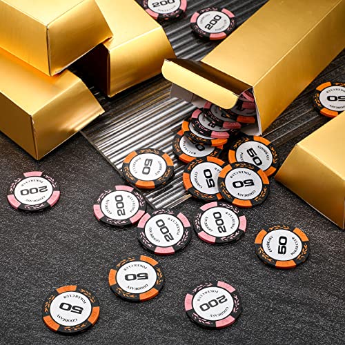 24 Barras de Oro Caja de Regalo de Barra de Oro Falsa Caja Regalo Dorado Caja de Tesoro de Papel de Aluminio Ladrillo Oro de Papel Suministro Fiesta Tema Pirata Casino, 5,5 x 3,2 Pulgadas