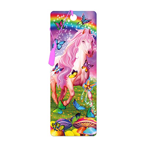 3D LiveLife Marcapaginas - Pony rosa de Deluxebase. Un marcapáginas de ponys con 3D lenticular e ilustraciones con licencia del reconocido artista Michael Searle