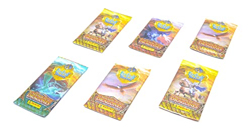 6 x Fantasy Riders 6 x Juego de Cartas Mixtas. Juego de Cartas coleccionables, 6 Paquetes, resurgir de los Dragones