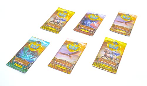 6 x Fantasy Riders 6 x Juego de Cartas Mixtas. Juego de Cartas coleccionables, 6 Paquetes, resurgir de los Dragones