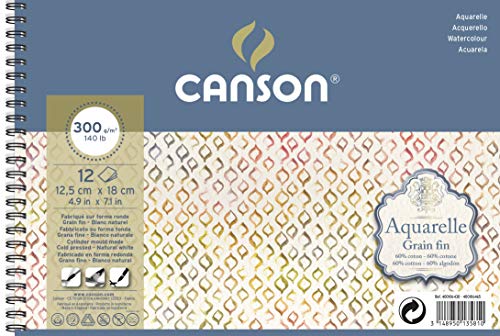 Alb Esp 12x18 12H Canson Aquarelle 60% Fino 300g