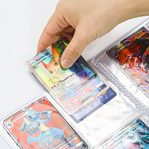 Álbum para Cartas, Carpeta para Colección de Tarjetas, Album Pokemon para Cartas 2021, Libro Titular Colección Tarjetas, 30 páginas con Capacidad para 240 Cartas