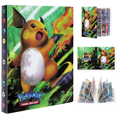 Álbum para Cartas, Carpeta para Colección de Tarjetas, Album Pokemon para Cartas 2021, Libro Titular Colección Tarjetas, 30 páginas con Capacidad para 240 Cartas