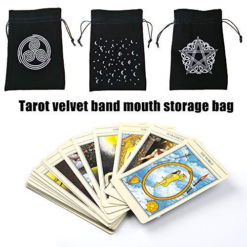 ALEOHALTER Bolsa de Cartas de Tarot Bolsa de Tarot de Terciopelo Bolsa de joyería de Juguete Accesorio de Juego de Mesa Cierre con cordón Bolsa de Almacenamiento de Cartas de Tarot