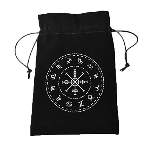 ALEOHALTER Bolsa de Cartas de Tarot Bolsa de Tarot de Terciopelo Bolsa de joyería de Juguete Accesorio de Juego de Mesa Cierre con cordón Bolsa de Almacenamiento de Cartas de Tarot