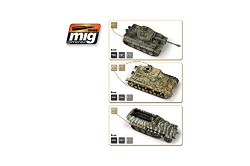 AMMO MIG-7116 Early and Dak - Juego de Pintura acrílica (6 Botes de 17 ml), Multicolor