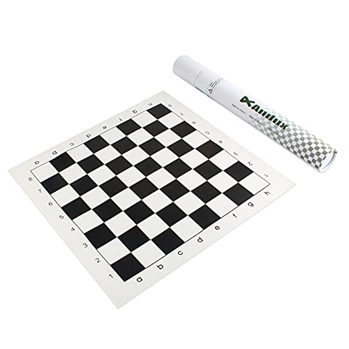 Andux Chess Game Tablero de ajedrez Enrollable XQQP-01 (Blanco y Negro,42x42cm)