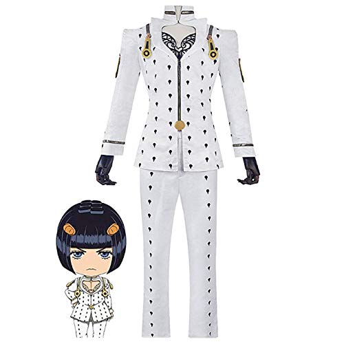 Anime JoJo's Bizarre Adventure Cosplay Disfraz, Uniforme Unisex utilizado para Halloween, Navidad, carnaval, fiesta temática Cosplay Bruno Bucciarati Conjunto completo