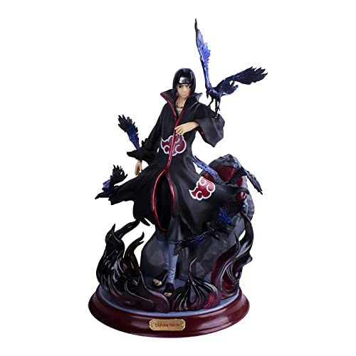 Anime Naruto Uchiha Itachi PVC Pop Colección de figuras de acción Modelo Akatsuki Cuervo Adornos de decoración de juguetes combinados Figuras de acción 27CM