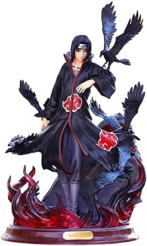 Anime Naruto Uchiha Itachi PVC Pop Colección de figuras de acción Modelo Akatsuki Cuervo Adornos de decoración de juguetes combinados Figuras de acción 27CM