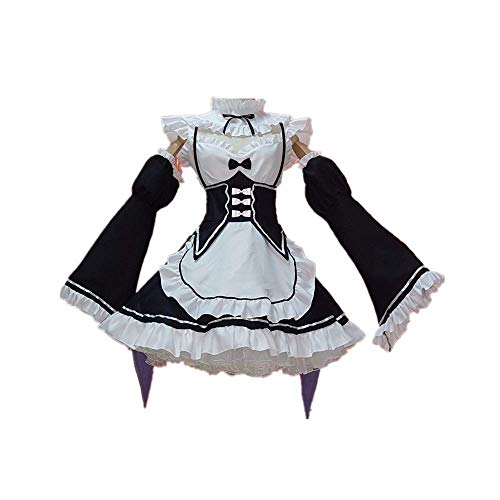 Anime Ram/Rem Re: Zero Re Life In a Different World Disfraz de Cosplay Costume Halloween Carnival Maid Apron Dress Trajes Princess Dress Set Completo