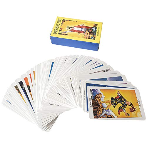 ANUFER 78 Piezas/Conjunto Cartas de Tarot Tablero de Cubierta Decir el Futuro Adivinación Juego Edición en Inglés Jinete de Espera Radiante Español SN07408