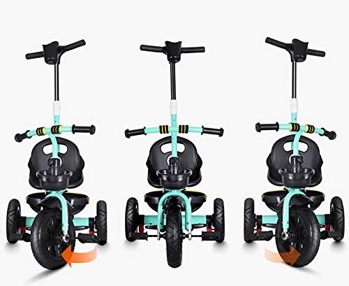 Aocean Niños Triciclo,Bicicleta Triciclo Infantil bebés a Partir de los 8 Meses, Control Parental Banda de Goma Ruedas de Gomas y Conducción Silenciosa Máx 30 kg, Green