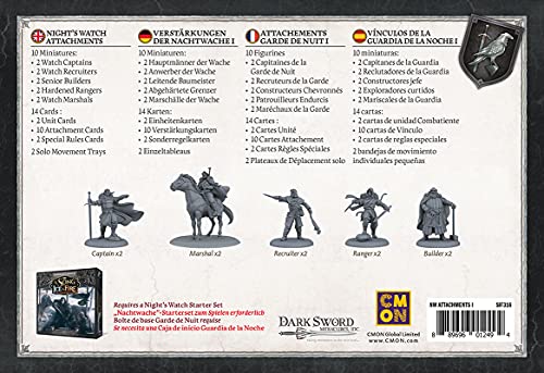 Asmodee A Song of Ice & Fire - Juego de amplificadores de la Guardia de la Noche (en alemán)