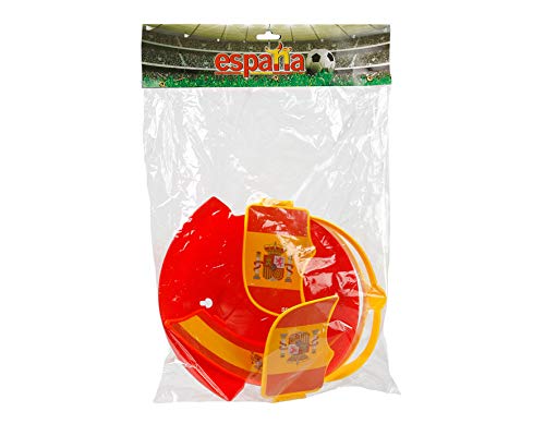 Atosa-24443 Atosa-24443-Casco Soldado Espartano España-Mundial De Fútbol Y Deportes, Color Rojo y Amarillo (24443)