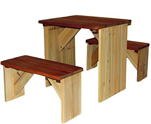 AXI ZidZed Mesa de Picnic para niños | Mesa y bancos para Picnic de Madera en Marrón