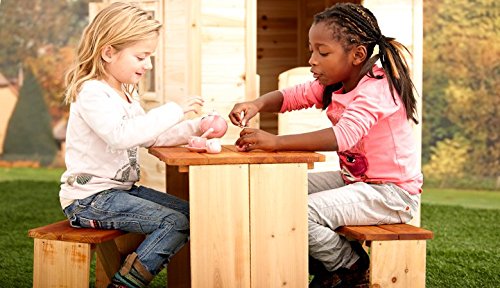 AXI ZidZed Mesa de Picnic para niños | Mesa y bancos para Picnic de Madera en Marrón