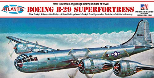 B-29 Superfortress Kit de modelo de plástico fabricado en los Estados Unidos Atlantis escala 1:120 Bombardero de la Segunda Guerra Mundial