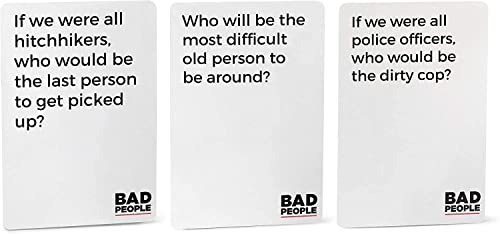 BAD PEOPLE Paquete de expansión Brutal de NSFW (El Juego de Fiesta Que Probablemente no deberías Jugar) (80 Tarjetas Nuevas de Preguntas)