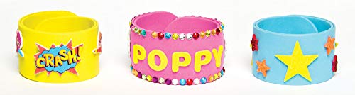 Baker Ross Pulseras de espuma a presión (paquete de 8) Juguetes novedosos para niños, fiesta perfecta, botín o bolsa de premios, colores surtidos