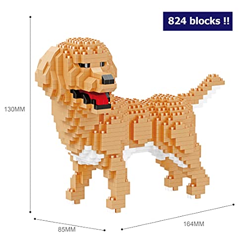 Balody Figura para armar con nanobloques. Perro Golden Reriever