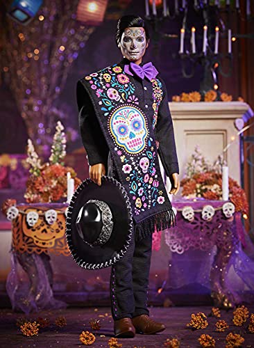 Barbie Signature Ken Día de Muertos, muñeco de colección de juguete (Mattel GXL26)