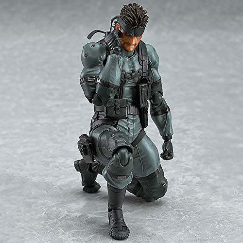 BINGFENG Metal Gear Solid Snake Figma243# Animado Figuras De Acción Coleccionables Estatuilla del Animado De PVC para Los Niños Adolescentes Y El Anime Aficionados Regalo 16CM