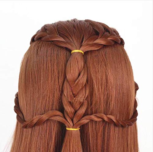 Blue Bird Película El Hobbit El señor de los anillos Elfo Tauriel Cosplay Peluca Cabello dorado largo Trenzas onduladas largas Pelucas de disfraces para mujeres Fiesta de Halloween