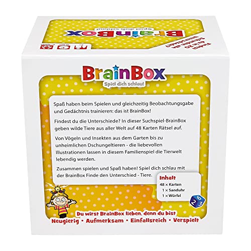 Brain 94917 Box Buscando la Diferencia, Animales, Juego Educativo, Juego de búsqueda para niños a Partir de 6 años