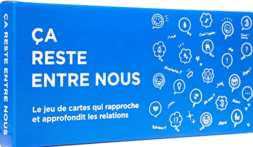 Ça Reste entre nosotros – Juego de cartas que profundiza las relaciones entre amigos – Juego de mesa para animar fiestas y aperios | Adultos y Familia – 165 tarjetas fabricadas en Francia