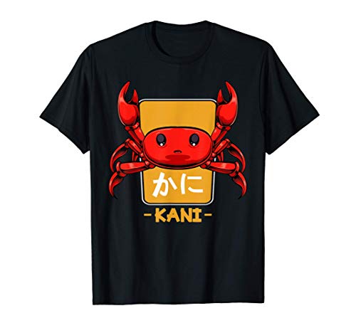 Cangrejo Kani Kanji japonés Kawaii Otaku Comida asiática Camiseta