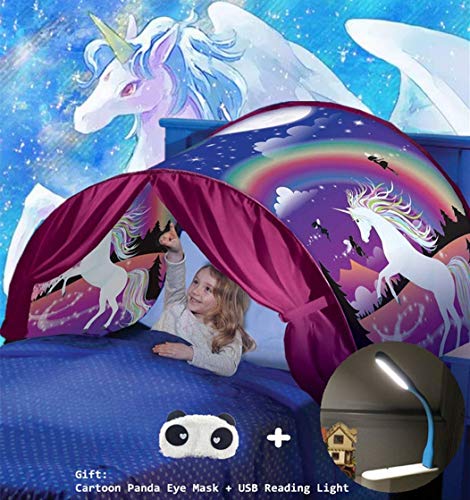 Carpa para Cama,Tiendas De Ensueño,Carpa De Ensueño,Carpa Cojin Molon,Carpa para Niños,Carpa Niños,Carpa Infantil Navidad Y Regalos De Cumpleaños (Unicornio)