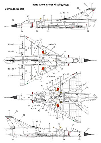 Carson Italeri 2505 - Plano Modelo Mirage IIIC Escala 01:32