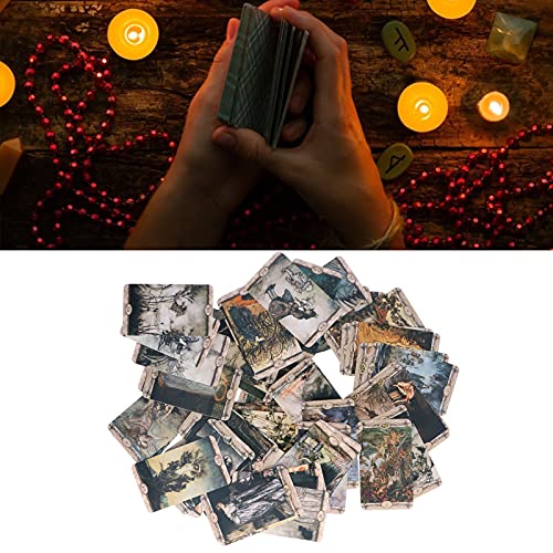 Cartas de baraja de Tarot 78pcs | Carta del Tarot de Adivinación del Destino en Inglés | Juegos de Mesa misteriosos e interesantes Tarjetas de Juego de adivinación con Caja Colorida para la Fiesta de