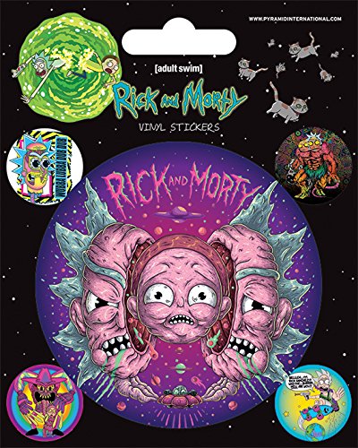 Cartoon Network Rick and Morty-Psychedelic Visions - Vinilo adhesivo (10 x 12,5 cm), diseño de Rick and Morty